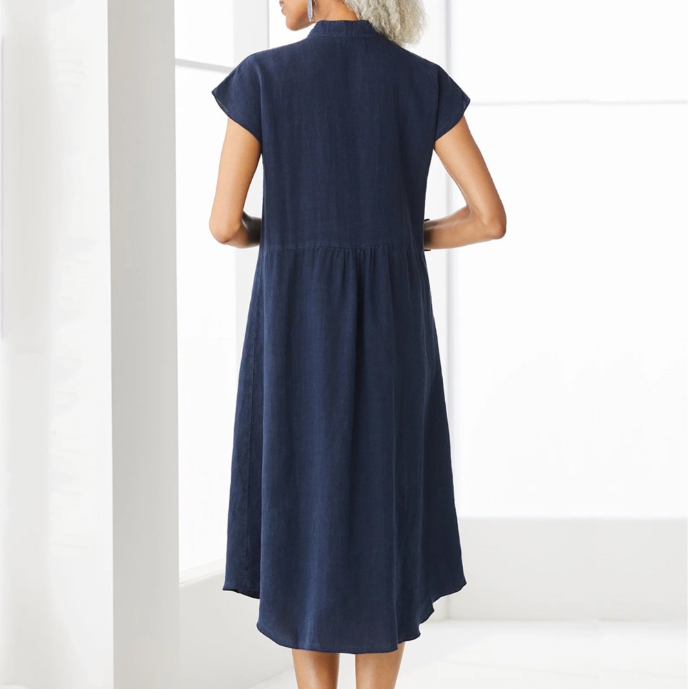2026 Women Casual Black Shirt  - Casual Loose Linen Shirt Dress recension och pris