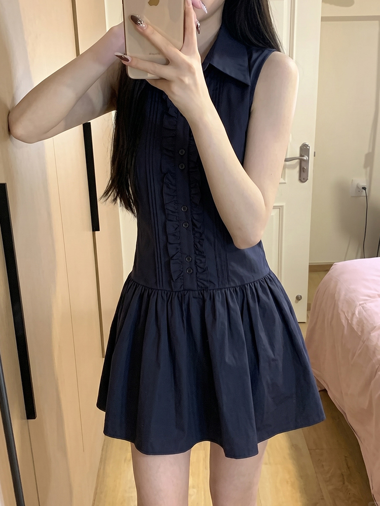 Slimming Effect Korean College - Korean Style A Line Shirt Dress recension och pris