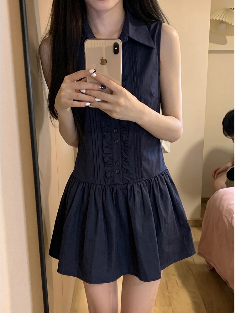 Slimming Effect Korean College - Korean Style A Line Shirt Dress recension och pris