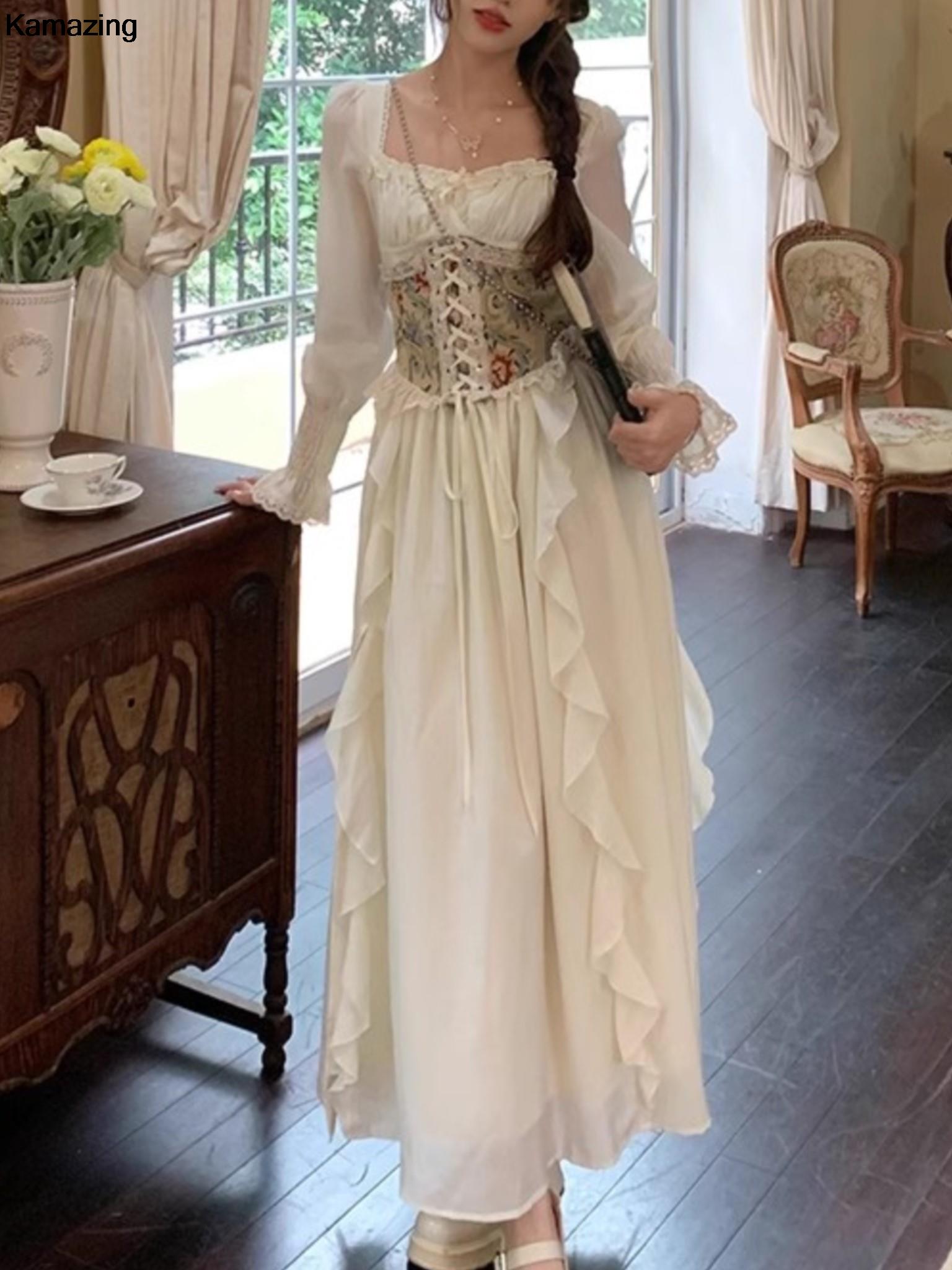 Vintage French Corset Midi Dre - French Vintage Floral Midi Dress recension och pris