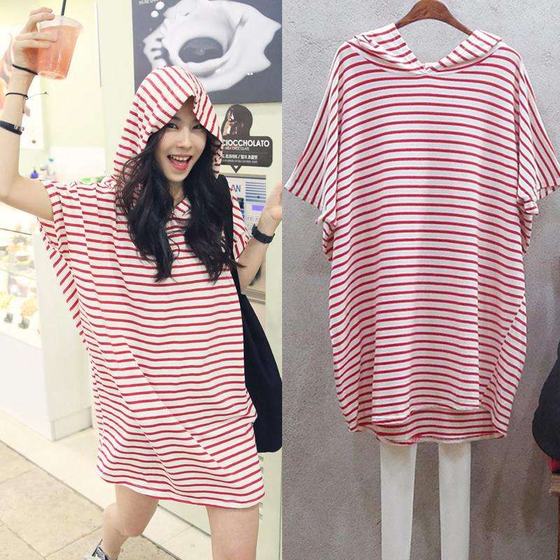 Summer New Korean Style Loose  - Korean Style A Line Shirt Dress recension och pris
