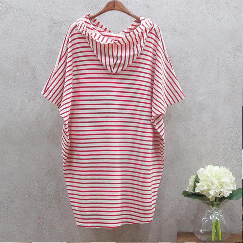 Summer New Korean Style Loose  - Korean Style A Line Shirt Dress recension och pris