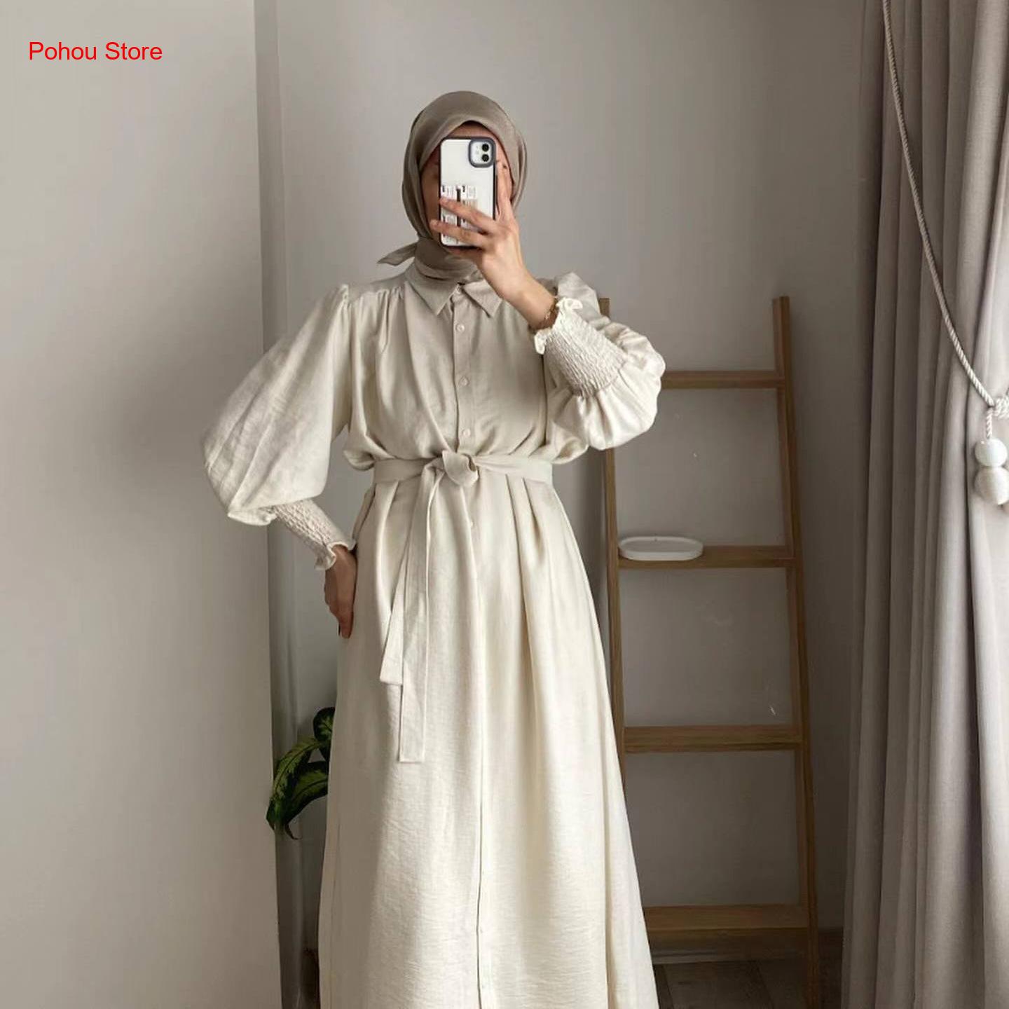 Korean Style Shirt Dress Women - Korean Style A Line Shirt Dress recension och pris