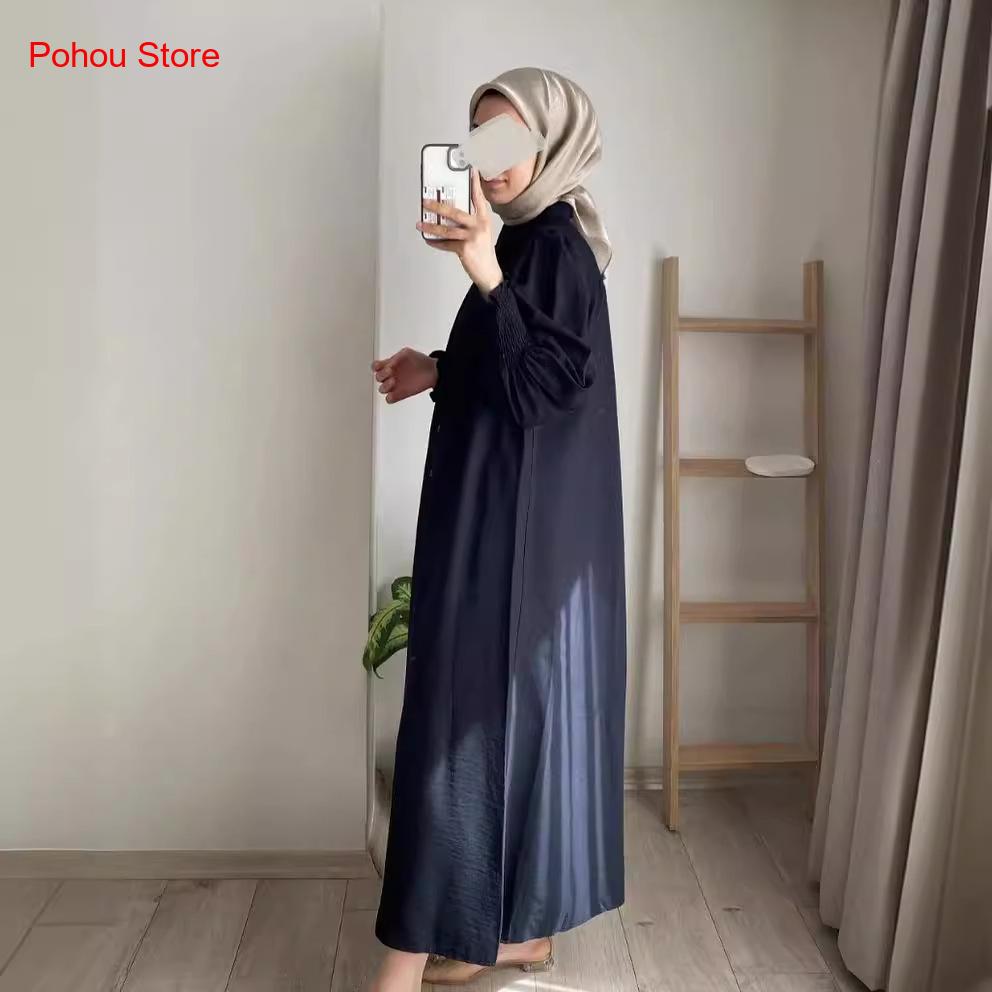 Korean Style Shirt Dress Women - Korean Style A Line Shirt Dress recension och pris
