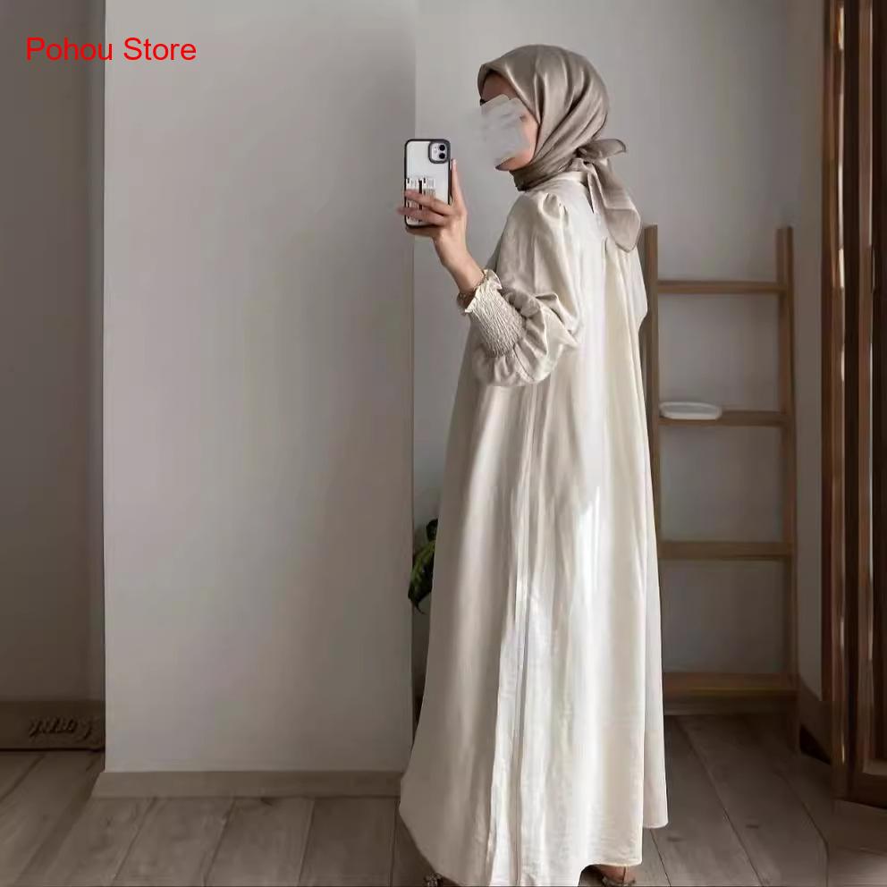 Korean Style Shirt Dress Women - Korean Style A Line Shirt Dress recension och pris