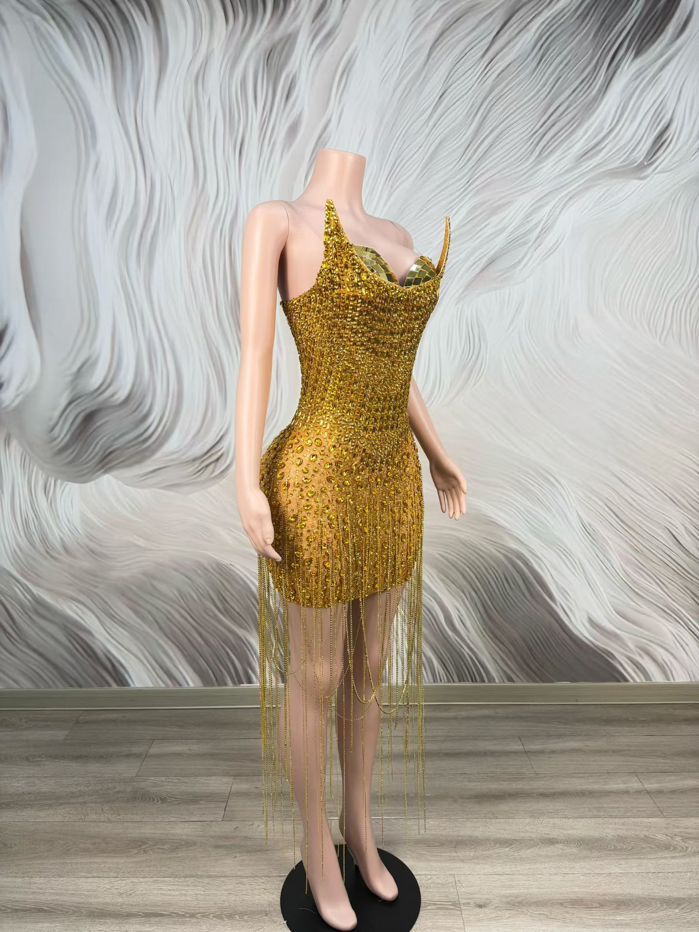 Birthday Celebrate Party Gold  - Sparkly Rhinestone Club Party Dress recension och pris