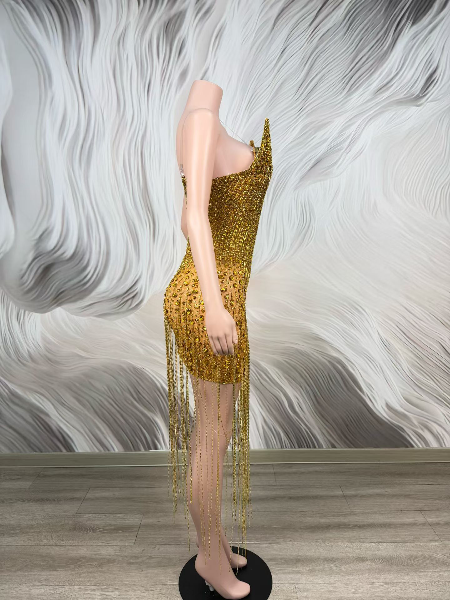 Birthday Celebrate Party Gold  - Sparkly Rhinestone Club Party Dress recension och pris