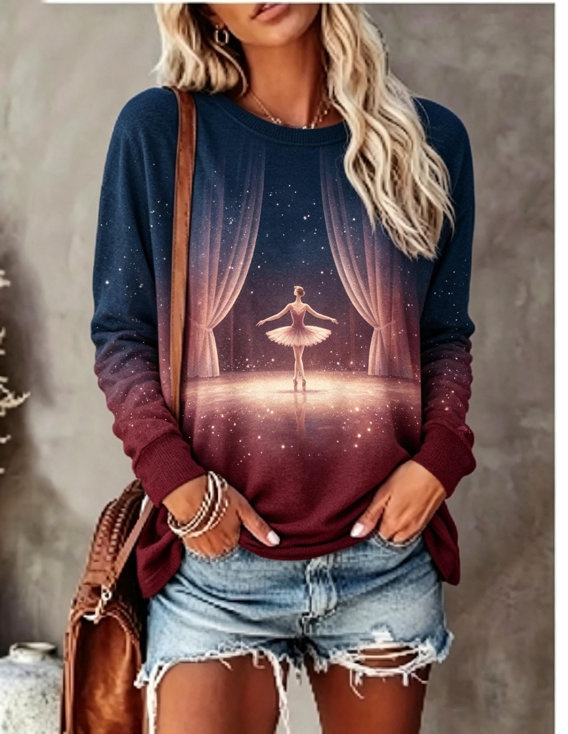 Women Long Sleeve T‑Shirt Ball - Blouses recension och pris